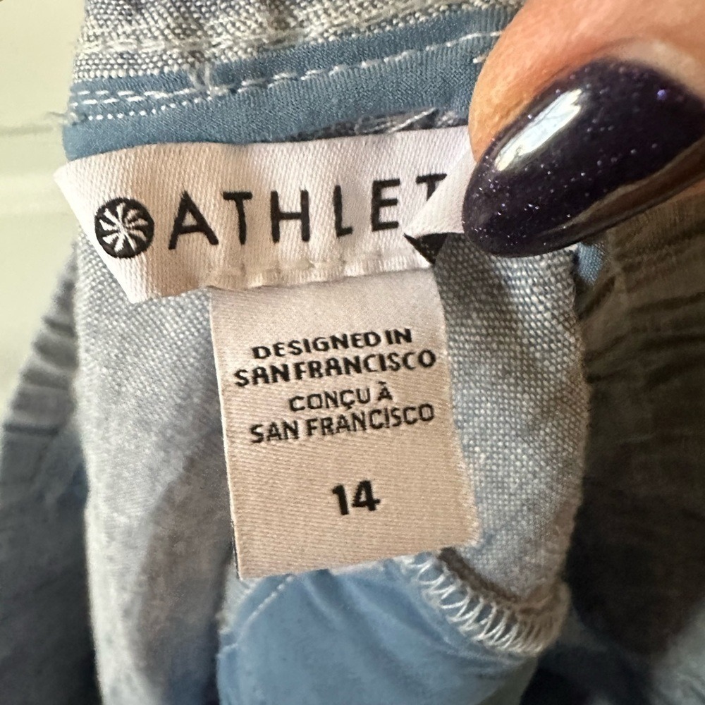 Athleta Cabo 100% Linen Chambray Jogger. Size 14. - Picture 12 of 14